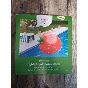 NEW! Kate Spade Light-Up Inflatable Strawberry Decor
